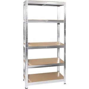 Scaffalature ad incastro in kit – zincate con piani in MDF