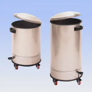 PATTUMIERE INOX a pedale carrellate – Conformi HACCP