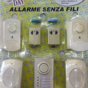 ALLARME SENZA FILI CON SENSORI INFRAROSSO E CONTROLLO PORTE E FINESTRE
